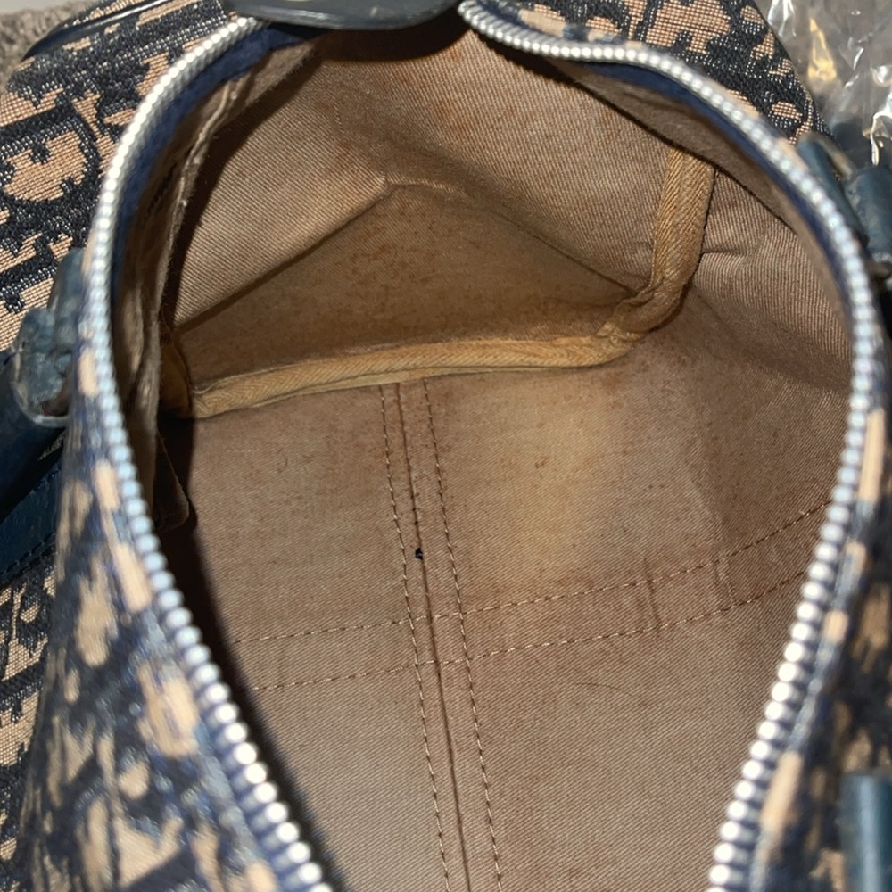 💎Authentic vintage Dior trotter canvas leather Boston bag w/original tags - Picture 9 of 16